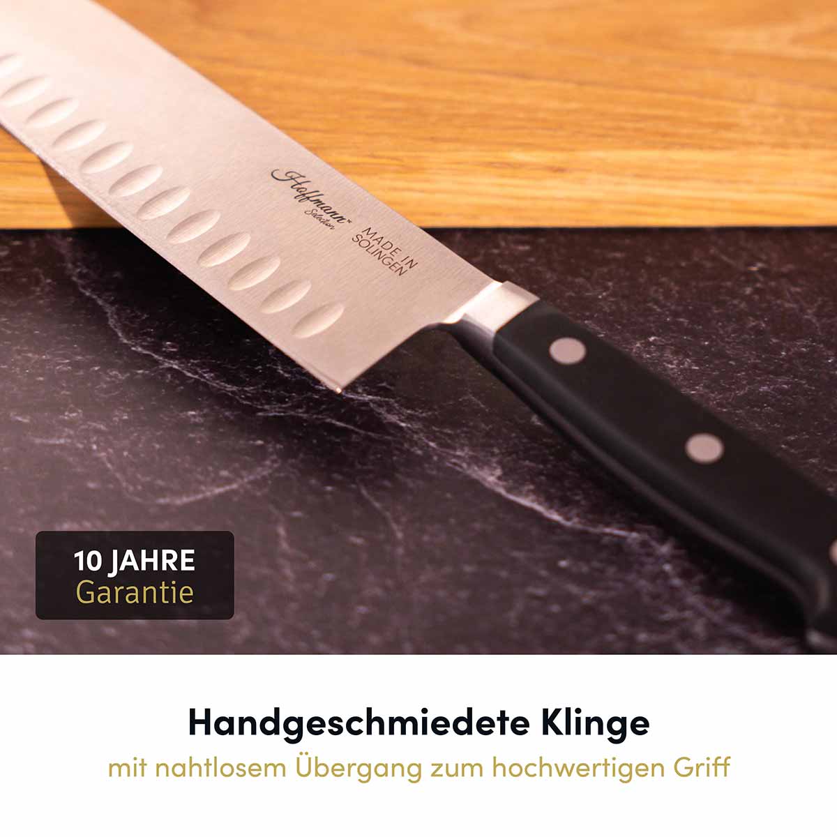 Santokumesser 18 cm, handgeschmiedet in Solingen
