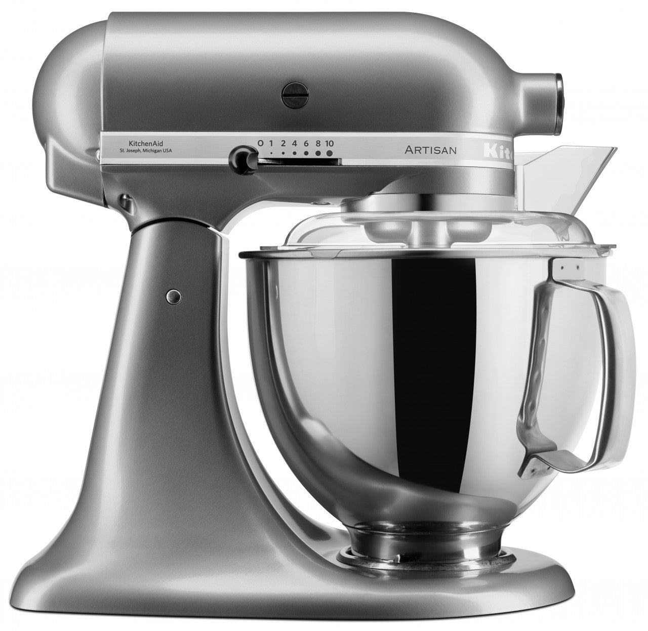 KitchenAid 4,8 L 5KSM175 Artisan Küchenmaschine Allrounderset mit Gemüseschneider+Fleischwolf+Spritzge