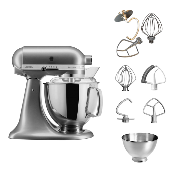 KitchenAid 4,8 L 5KSM175 Artisan Küchenmaschine Tschimmlover mit Tschimmhook Rührelementen