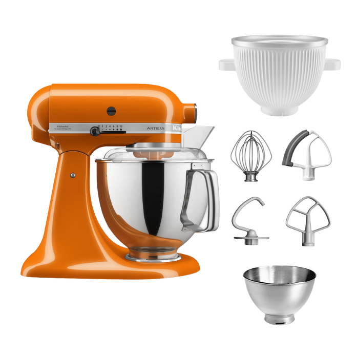 KitchenAid 4,8 L 5KSM175 Artisan Küchenmaschine Icelover mit Eiszubereiter