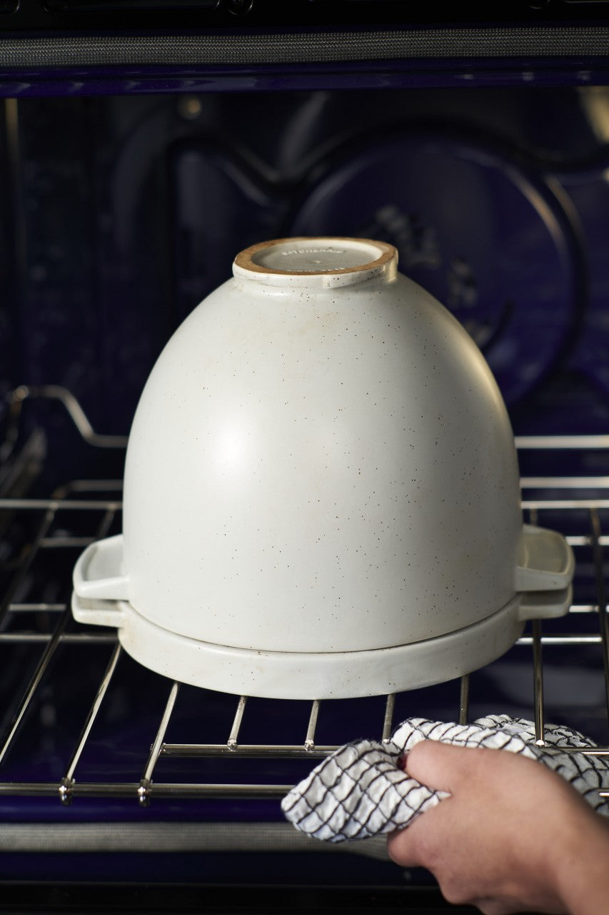 KitchenAid Brot-Backschüssel 5KSM2CB5BGS Grey Speckle mit Brot & Brioche Rezeptbuch