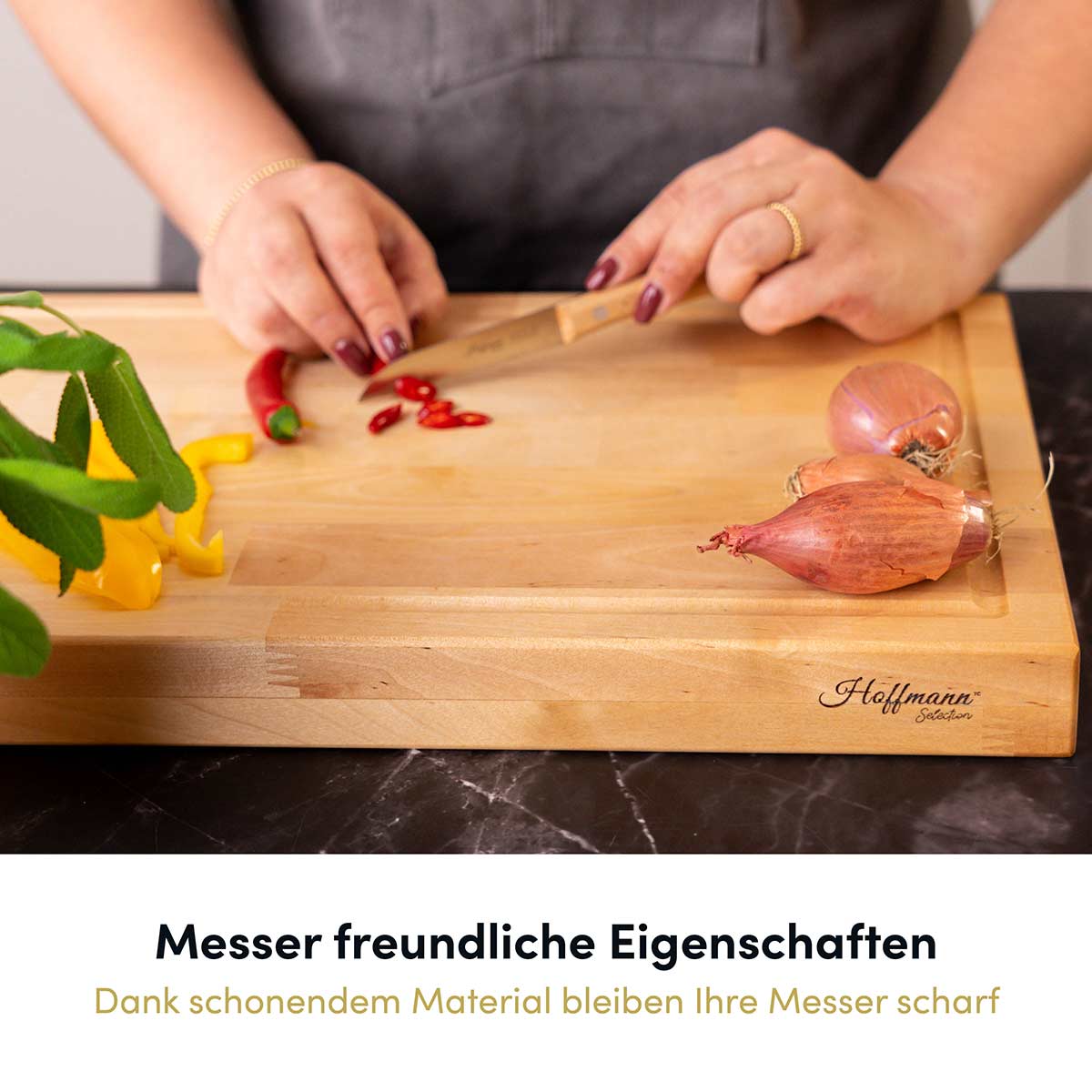 Massives Schneidebrett 43x30 cm I 40 mm starkes Birkenholz