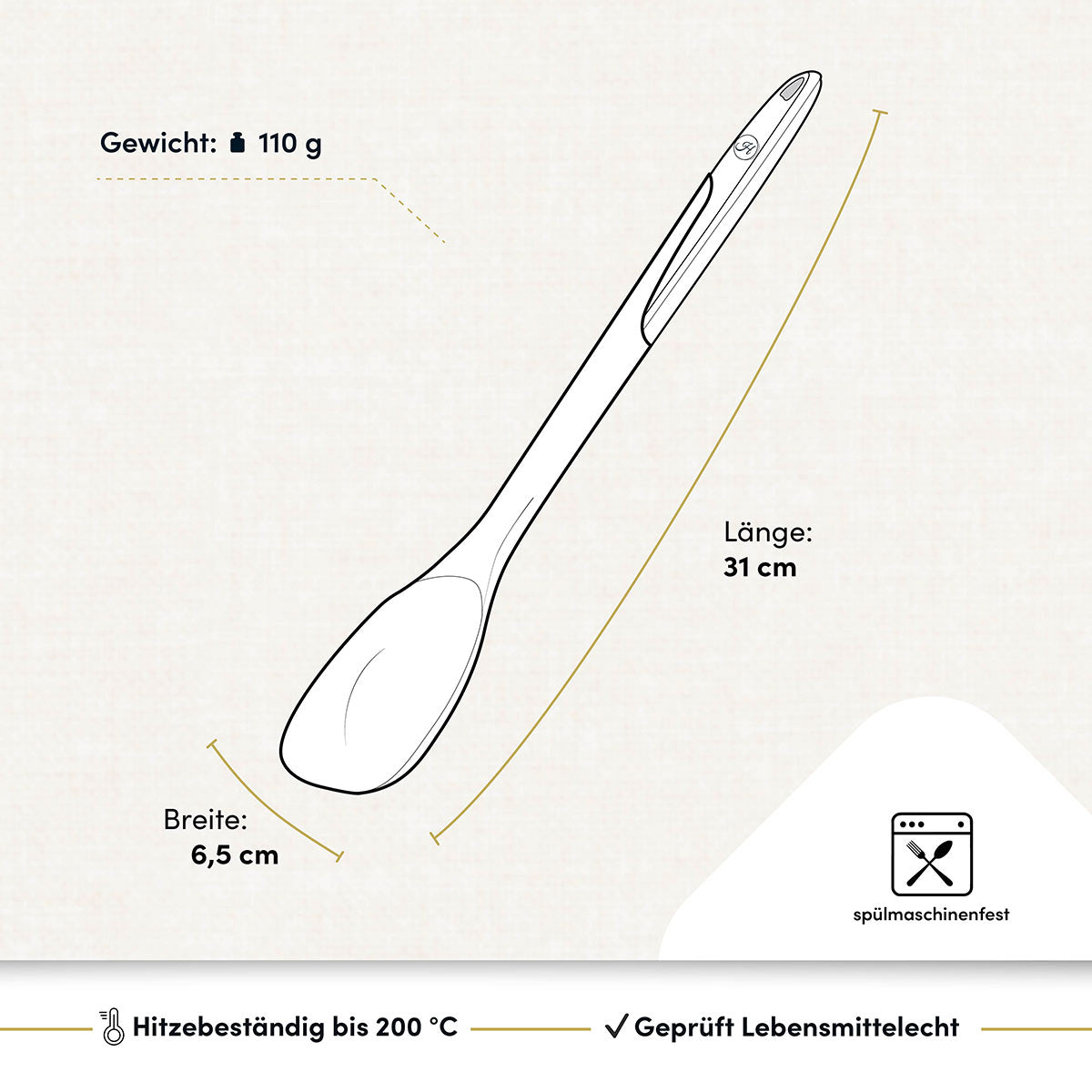 Servierlöffel mit robustem Edelstahlkern
