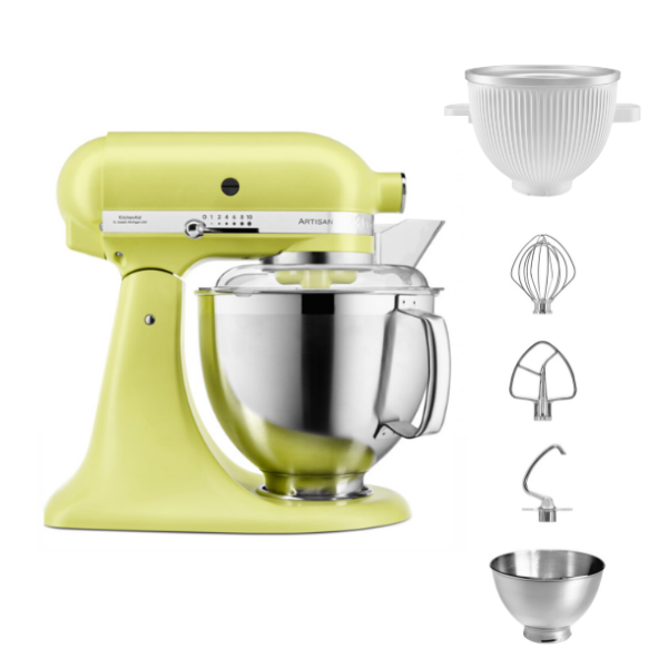 KitchenAid 4,8 L 5KSM185 Artisan Küchenmaschine Icelover Eiszubereiter 5KSMICM