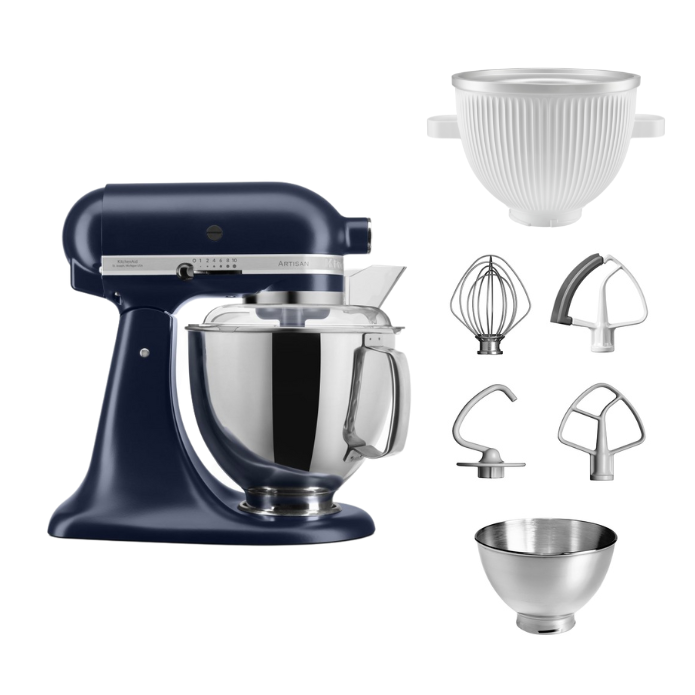 KitchenAid 4,8 L 5KSM175 Artisan Küchenmaschine Icelover mit Eiszubereiter