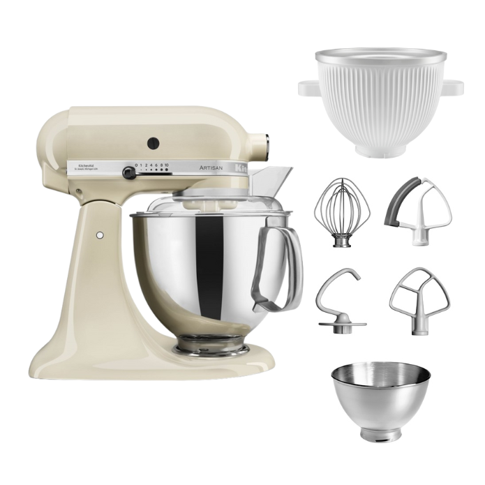 KitchenAid 4,8 L 5KSM175 Artisan Küchenmaschine Icelover mit Eiszubereiter