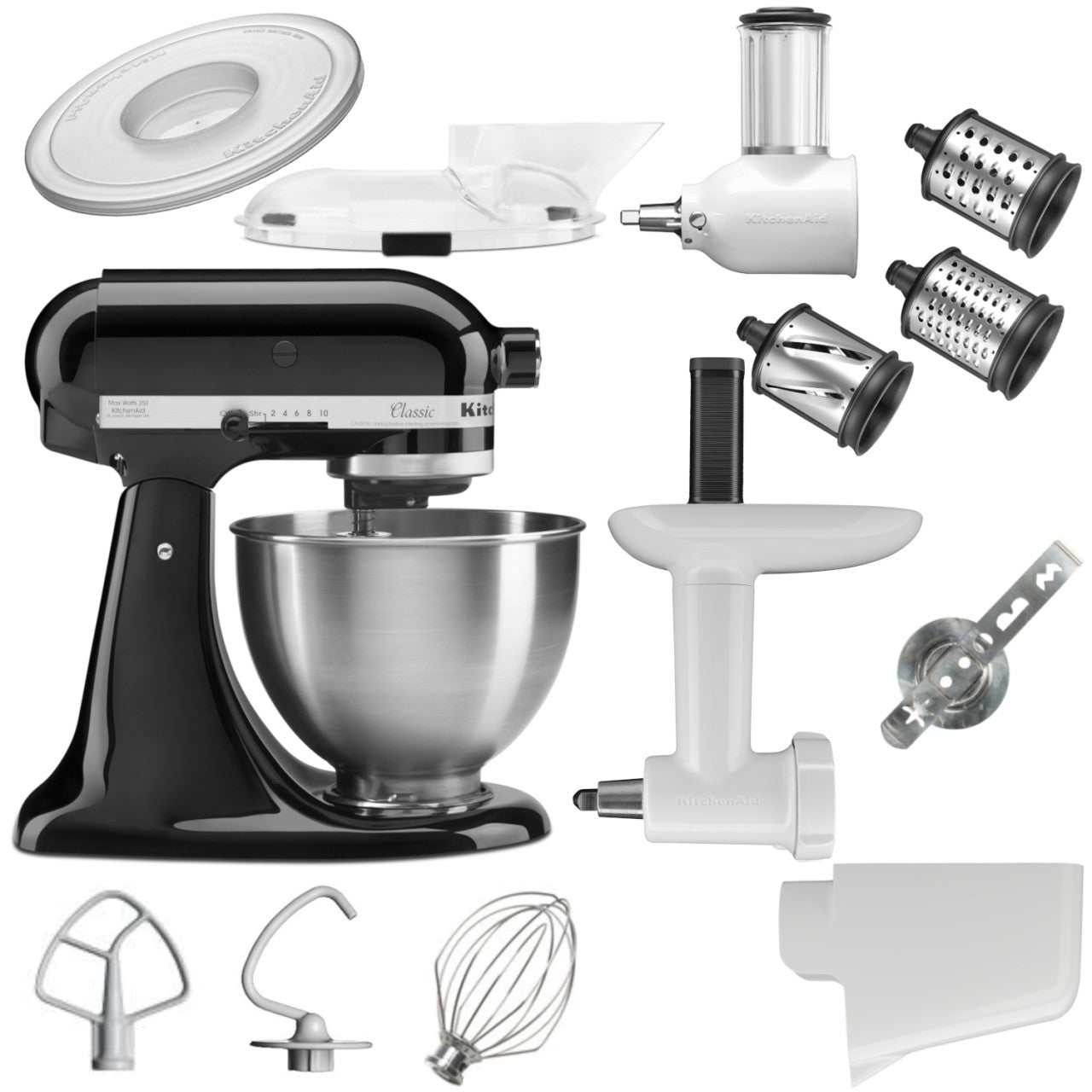 KitchenAid 4,3 L 5K45SS Classic Küchenmaschine Set 6
