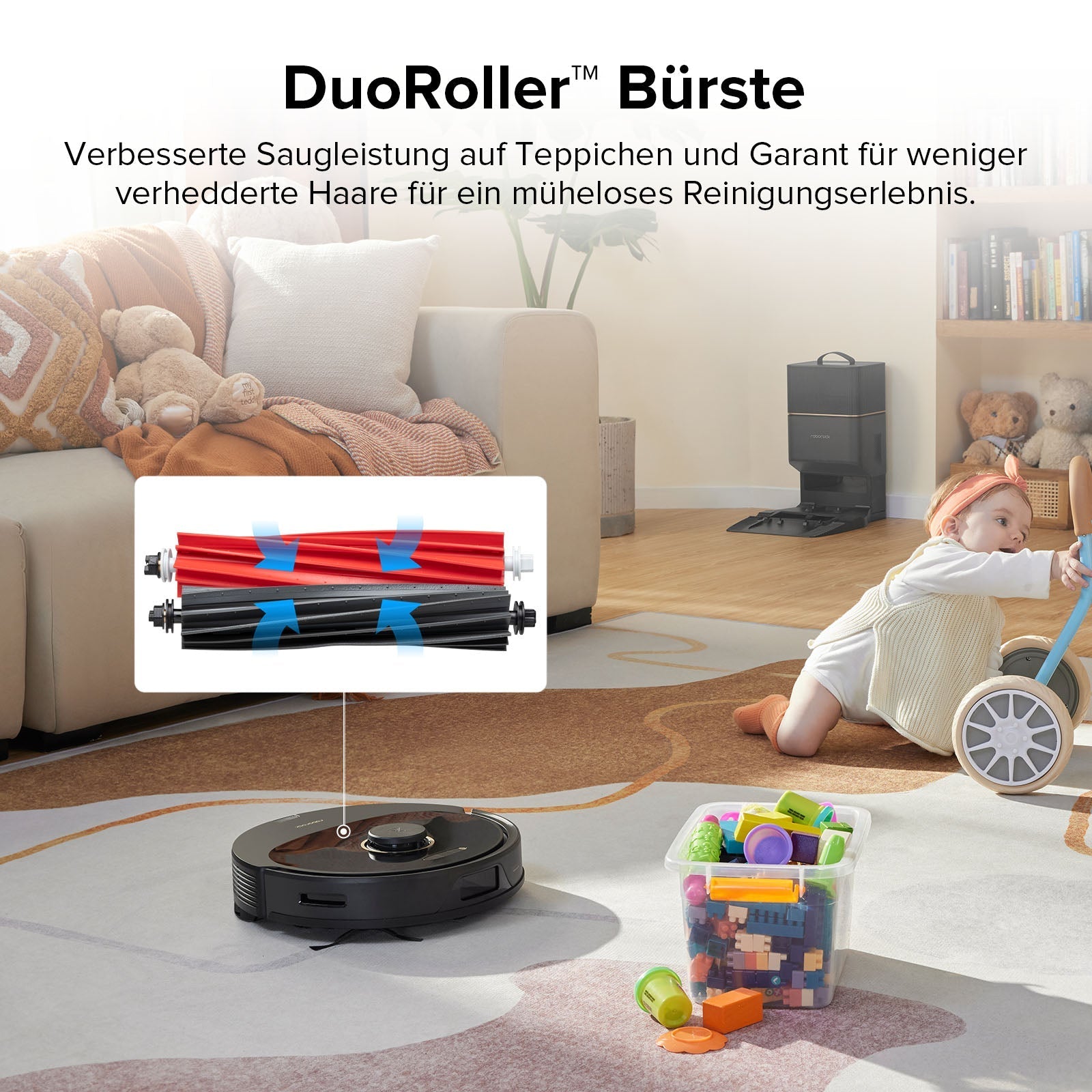 Roborock Q8 Max+ Saug- und Wischroboter mit Auto-Entleerungsstation