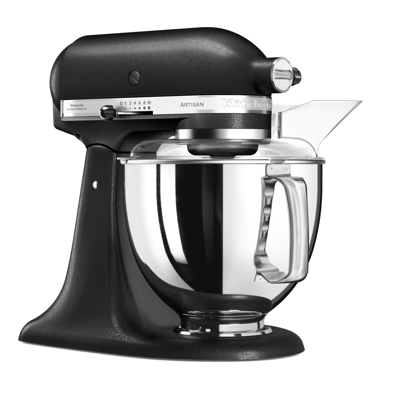 KitchenAid 4,8 L 5KSM175 Artisan Küchenmaschine Steellover mit Edelstahl-Werkzeugen