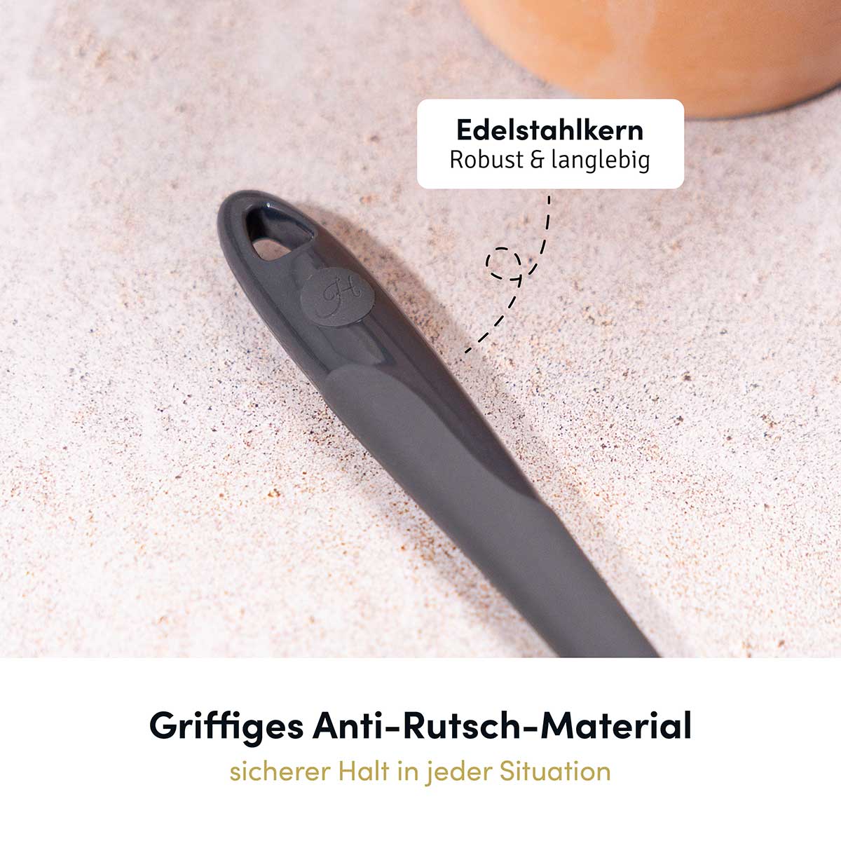 Kochlöffel mit robustem Edelstahlkern