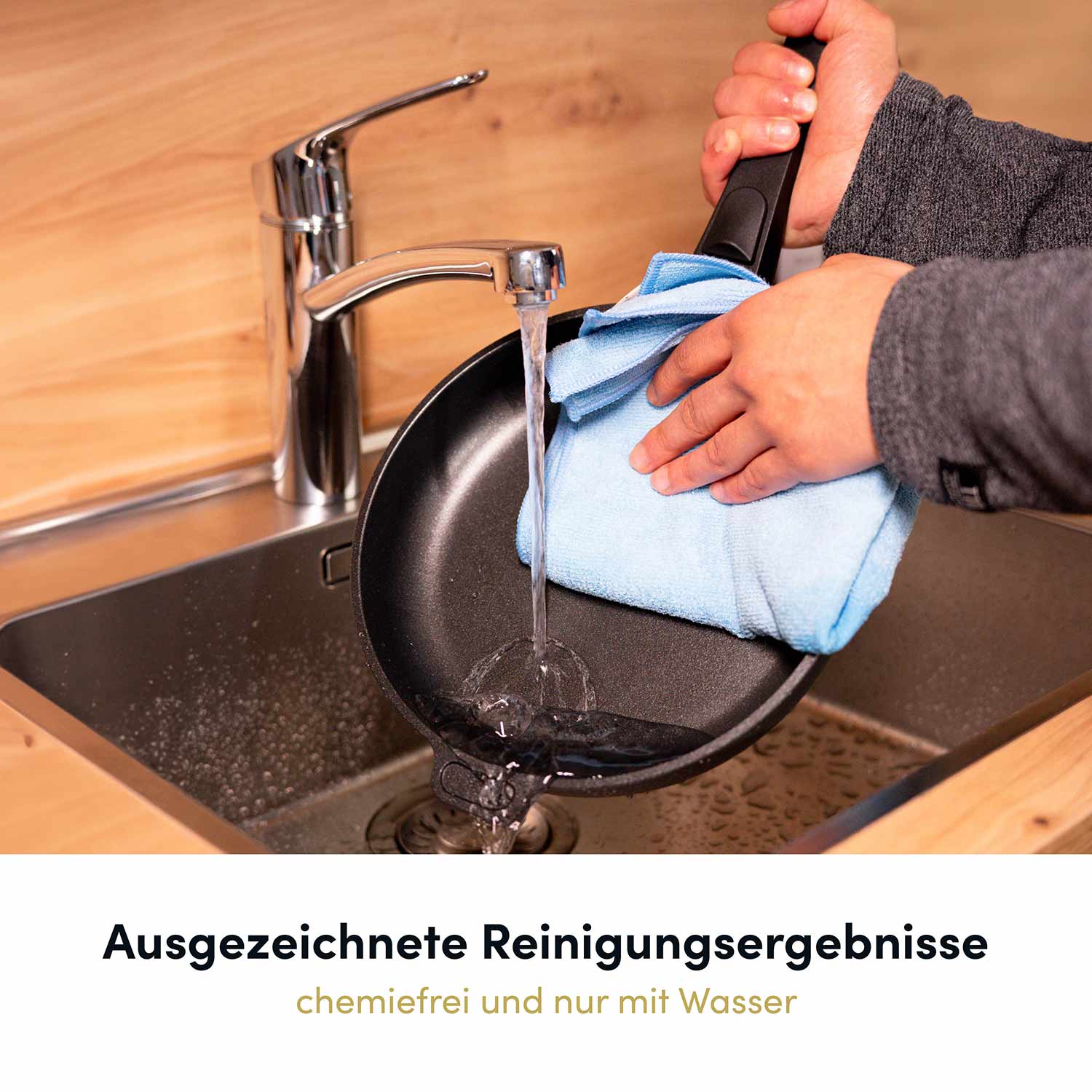 Spezial Mikrofasertuch kettgewirkt 40x40 cm blau