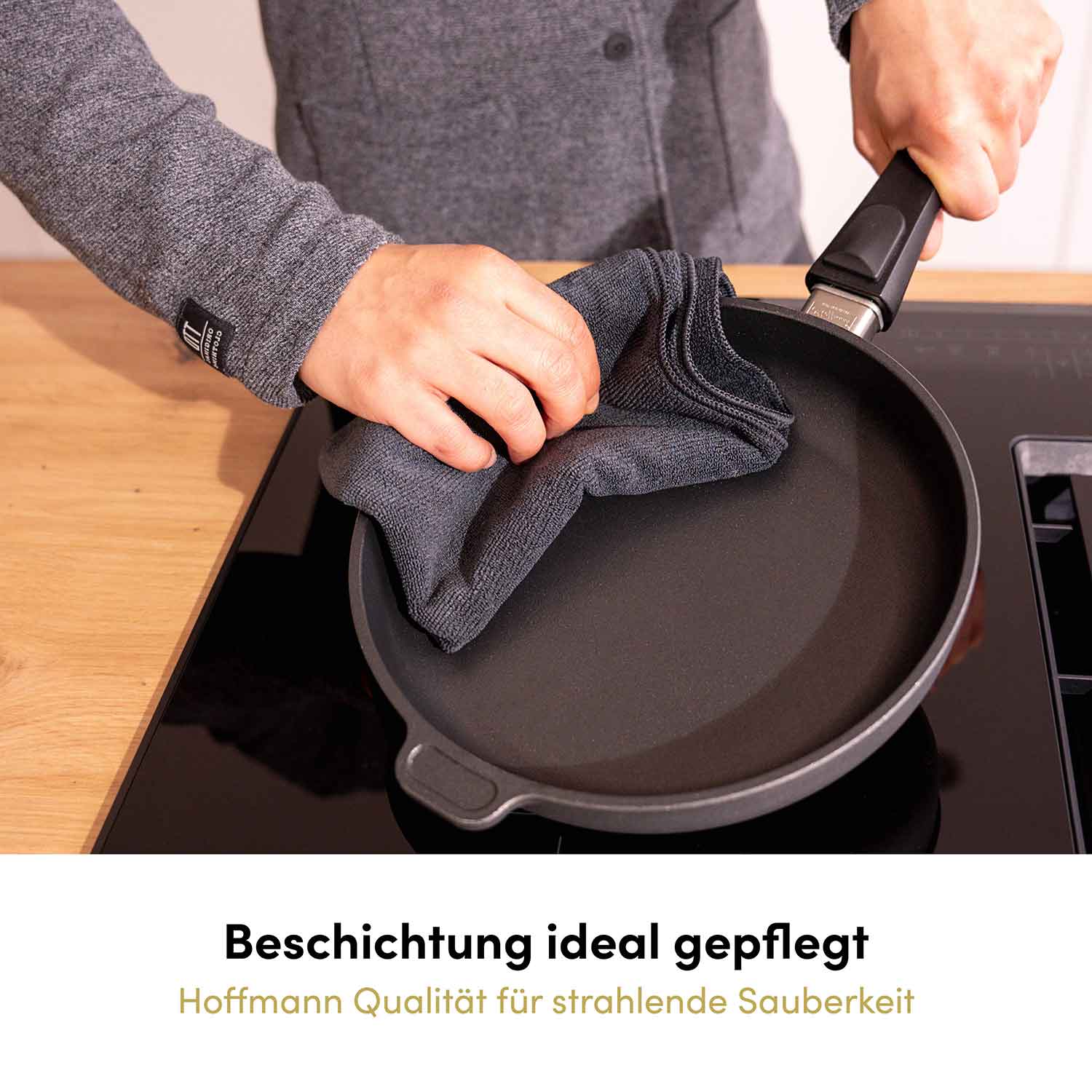 Spezial Mikrofasertuch kettgewirkt 40x40 cm schwarz