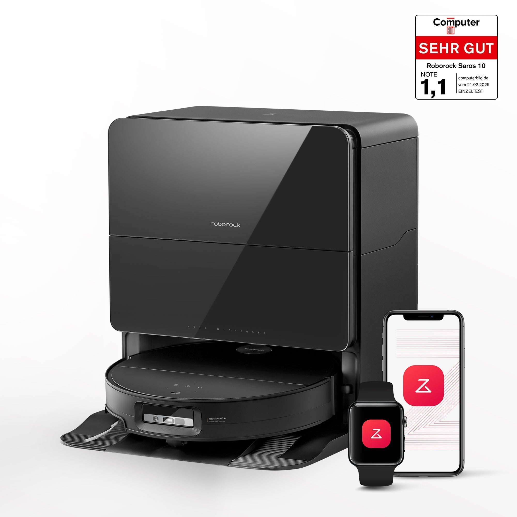 Roborock Saros 10 Saugroboter mit Dual Anti-Tangle System