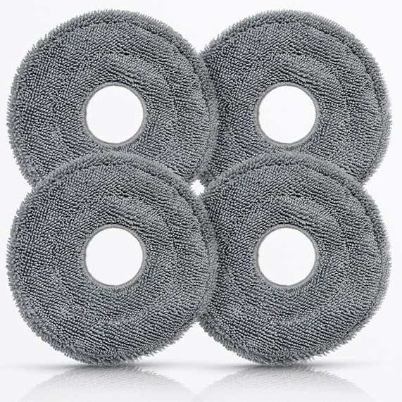 Roborock Antibakterieller drehbarer Wischmopp 4 Stück für Roborock Saros 10R