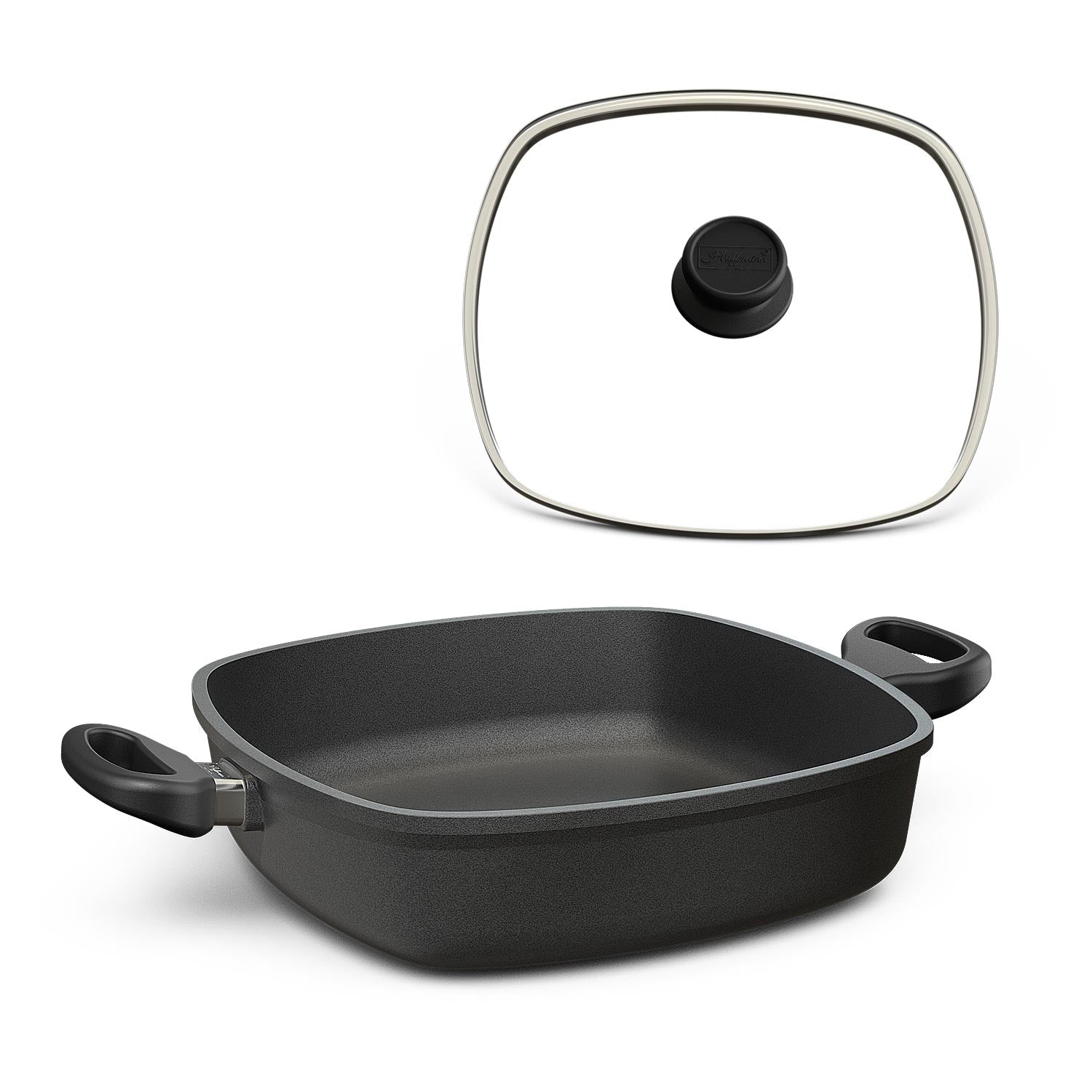 Schmorpfanne eckig 28x28 cm I Deckel optional