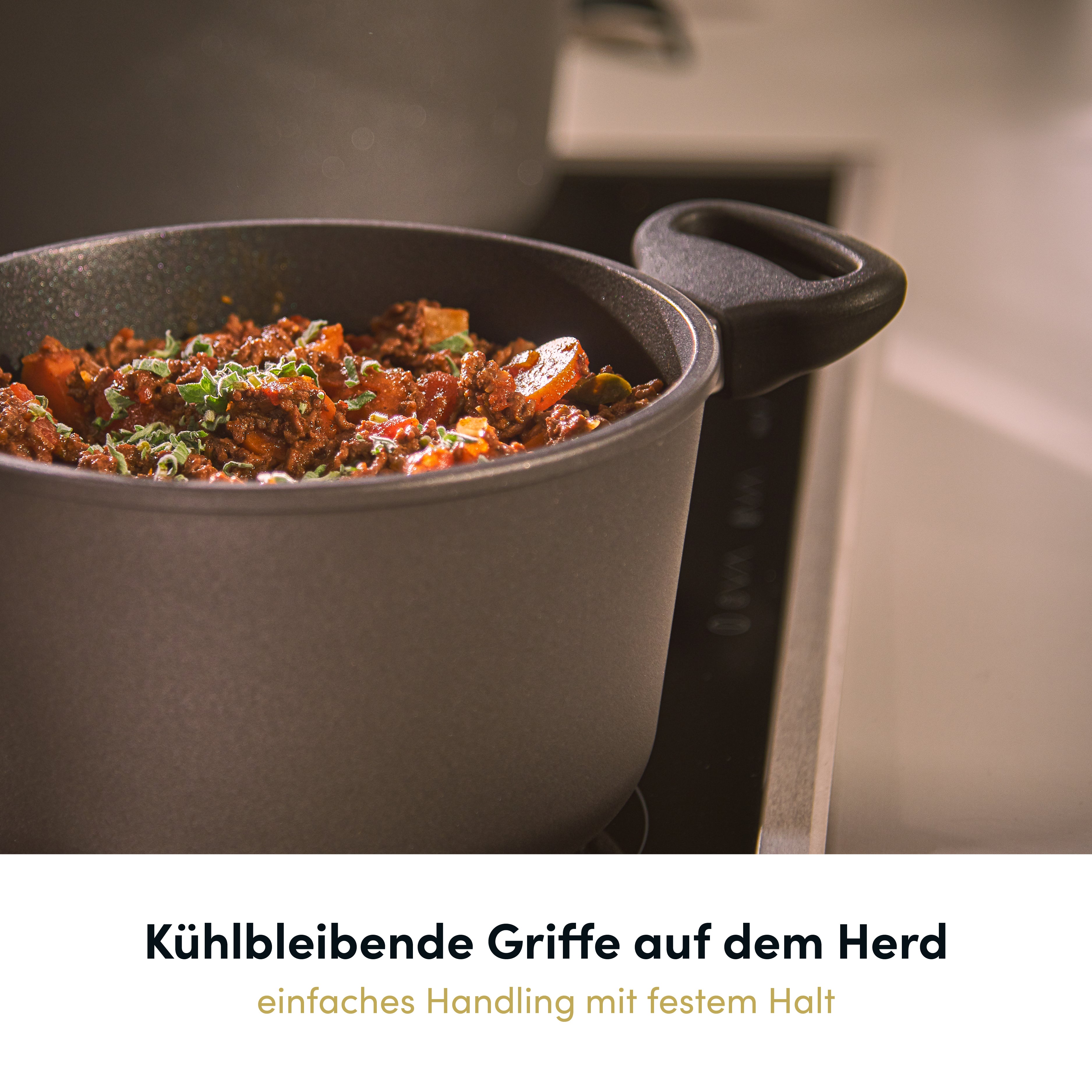 Schmorpfanne eckig 28x28 cm I Deckel optional